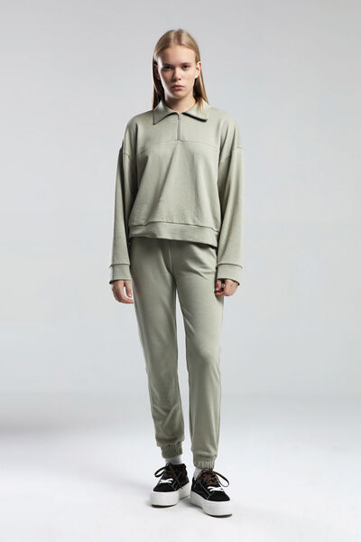 BENMANAJ Hanorac verde de damă