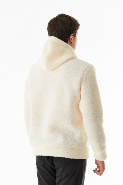 Fulla Moda Вишитий плюшевий світшот з капюшоном і кишенею кенгуру з вишивкою