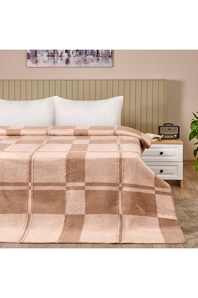 Evidea Beige Single Soft Daliya Blanket - 150X200 cm