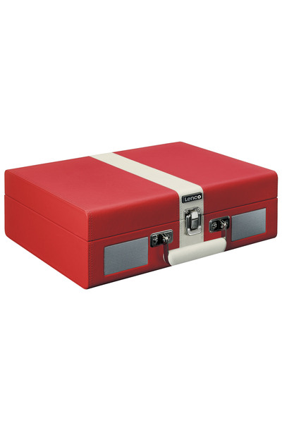 Lenco TT-110RDWH Kırmızı Beyaz Dahili Hoparlörlü Bluetooth Çantalı Pikap