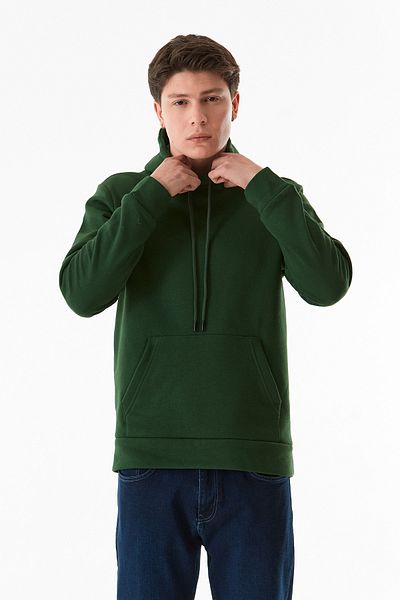 Fulla Moda Φούτερ με κουκούλα 3 κλωστών Basic Kangaroo Pocket