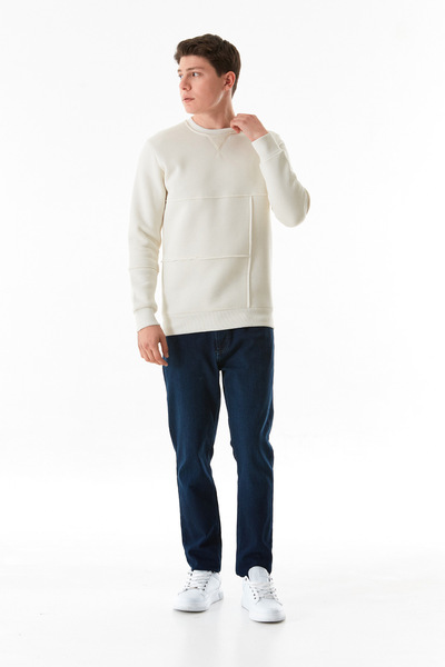 Fulla Moda 3 iplik Basic Bisiklet Yaka Sweatshirt