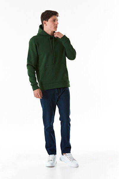 Fulla Moda Φούτερ με κουκούλα 3 κλωστών Basic Kangaroo Pocket