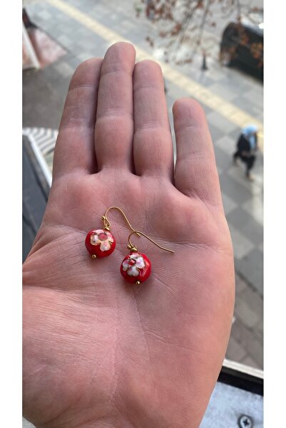 Porsuk Alternatif El yapımı seramik çiçek kadın küpe