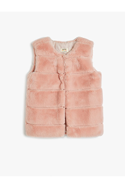 Koton Kereknyakú plüssmellény - ujjatlan