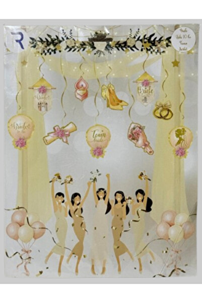 ALYA -BUTIK 10 parça  Bride To Be tavan salkıt süs seti 10 parça