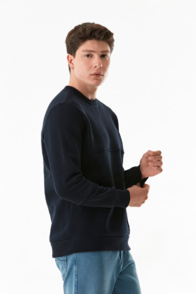 Fulla Moda 3 Thread Basic Crew Neck Sweatshirt