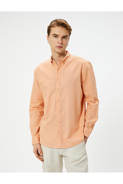 Koton Long Sleeve Shirt Classic Cuff Collar Buttoned