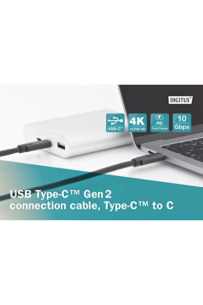 Şarj Görüntü Ses 4k Type-c To Type-c (10 Gbps Veri Aktarım 2 Metre )