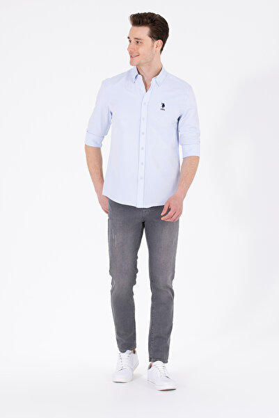 U.S. Polo Assn. Erkek Açık Mavi Uzun Kollu Basic Gömlek 50262932-VR003