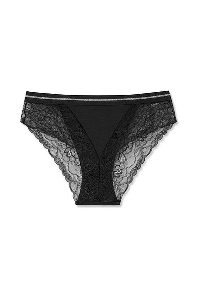 HNX Γυναικεία εσώρουχα Interlock Lace Λεπτομερή γκλίτερ μέσης από καουτσούκ