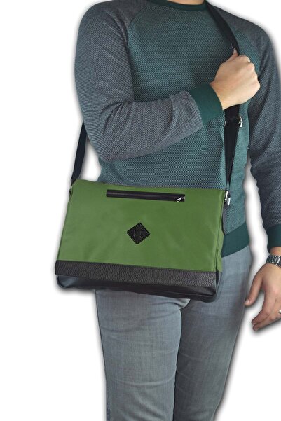 Bagorama Four Unisex 13 Postacı Tablet Çapraz Askılı Omuz Çantası - Yeşil