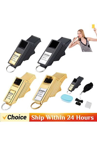 APWIKOGER Professional Soccer Referee Whistles Big Sound Football Whistles Seedless Plastic Whistles Basket...