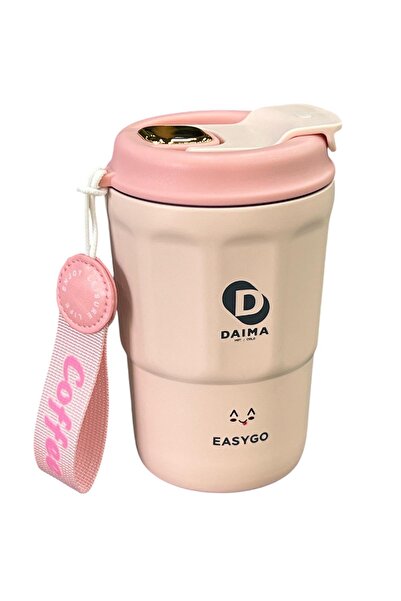 daıma hot/cold ترمس دايما إيزي جو 380 مل وردي