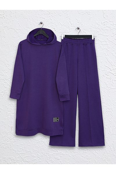 Modamorfo Grasanzug mit Kapuze und Schlitz – lila