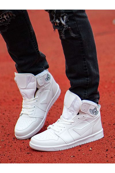 brosco Pantofi de sport confortabili, albi, cu șireturi, unisex, pentru tineret