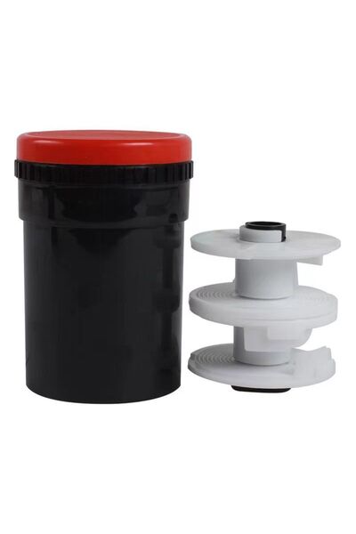 Choice خزان تحميض أفلام بلاستيكي أسود فائق الحساسية للضوء النهاري، مناسب لأحجام الأفلام 135 و35 مم و120 و220 دالتون.