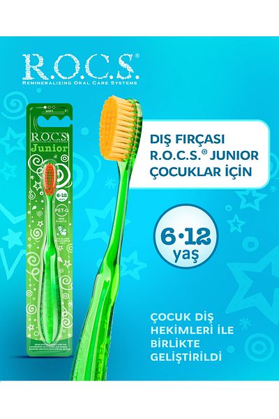 R.O.C.S. Rocs Junior Green Toothbrush Age 6-12