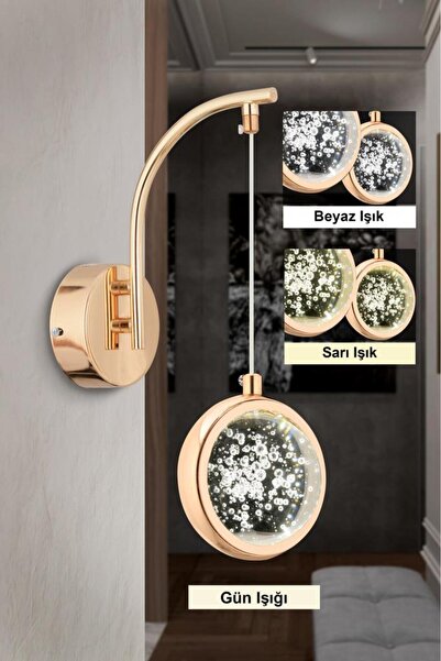 İstanbul Avize İstanbul Avize Dünya Tekli Gold Ledli Modern Lüx Aplik