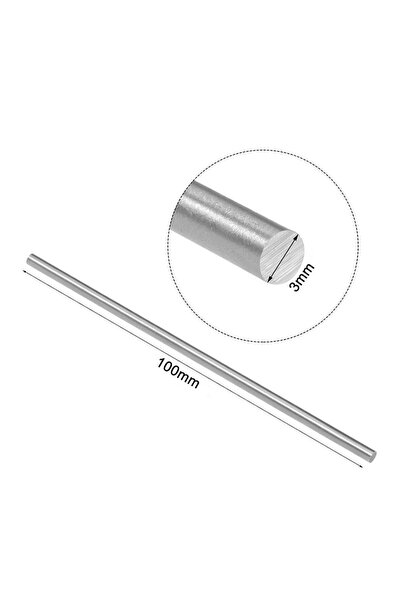 Genel Markalar 3mm X 100mm Metal Mil Çelik Çubuk Aks Oyuncak Rc Araba Robot