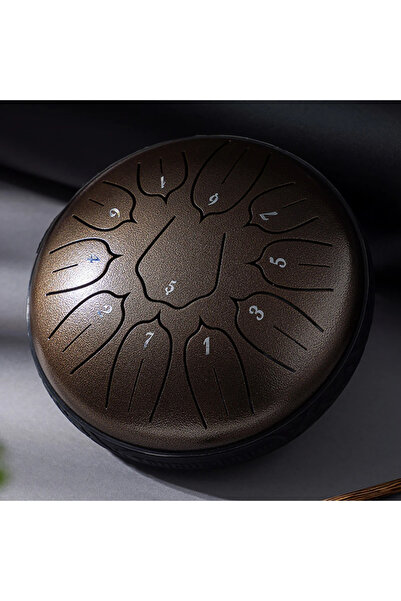 YENİTECH Motivasyon davulu handpan tongue drum ritim davulu eğitici yoga  müzik aleti 6 Inc 8 Ses Ton