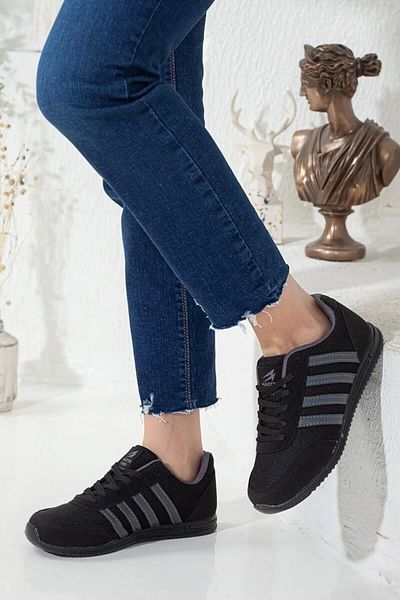 brosco Pantofi sport pentru femei, zilnic, confortabil, cu talpă confortabilă, cu șireturi, flexibile, pentru mers