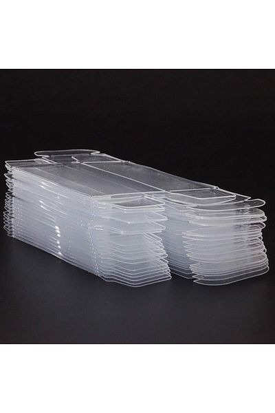 Choice 100pcs transparent 50/100pcs Protector Clear PVC Cases 1/64 Car  Toy  Dustproof Box Case Display Pro