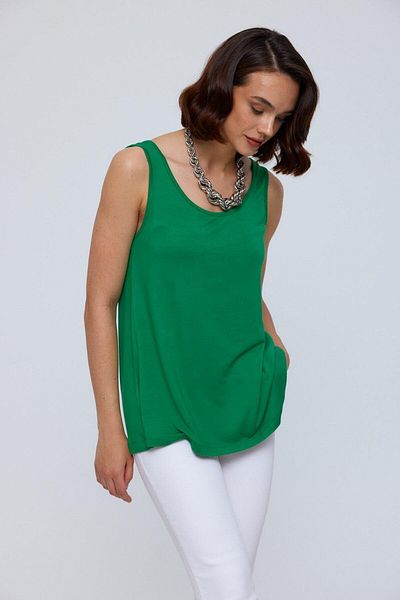 Tuba Butik Basic U-Neck Green Women's Athlete