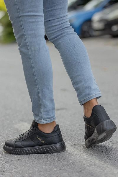 Preux Ανδρικά δερμάτινα δερμάτινα λέιζερ Lifestyle Casual κομψά καθημερινά κορδόνια ορθοπεδικά αθλητικά παπούτσια