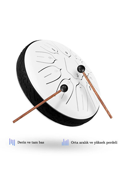 YENİTECH Motivasyon davulu handpan tongue drum ritim davulu eğitici yoga  müzik aleti 6 Inc 8 Ses Ton