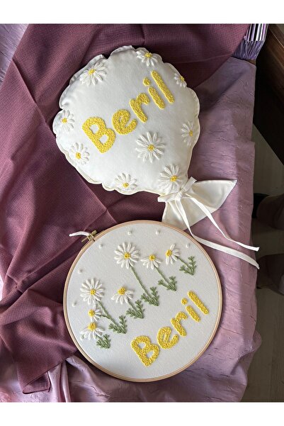 punch passion İsimli Bebek kapı süsü ve takı yastığı takımı (İÇ DOLGULU-Balon...