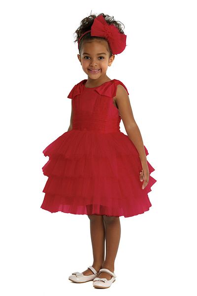 Pamina Girl's Party Dress Red