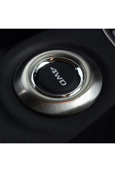 Choice For 2013 2014 Mitsubishi Outlander 4 wd button sticker decoration stainless steel trim for outlan...
