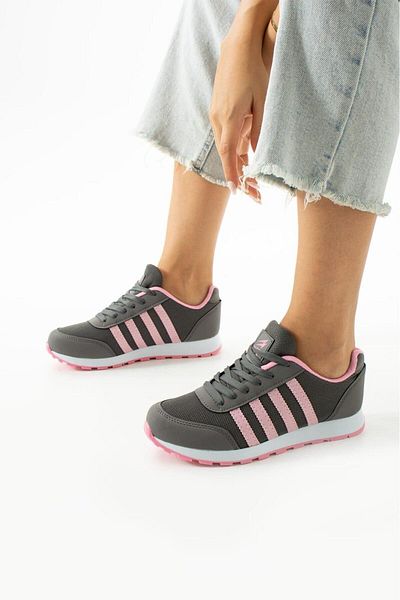brosco Pantofi de sport pentru femei, zilnic, confortabili, cu șireturi, pantofi de mers flexibili, 2024