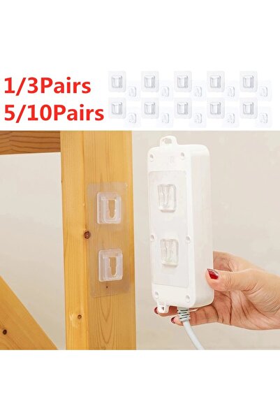 Choice 3 PCS 1/3/5/10Pairs Cable Organizer Clips Cable Management Double-Side...