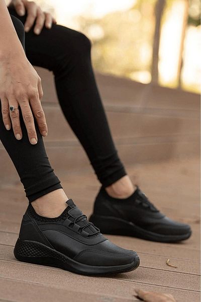 brosco Pantofi sport cu talpă ortopedică ocazională din piele pentru femei