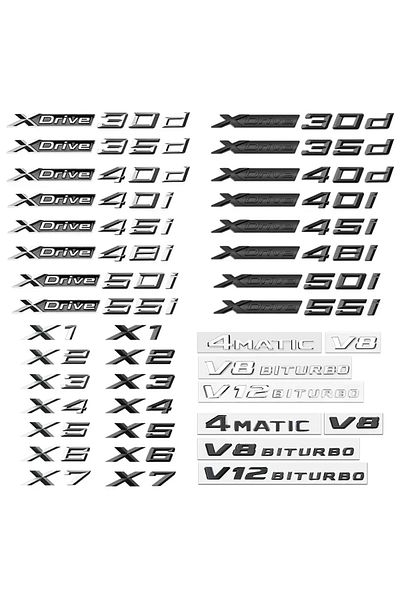 Choice Xdrive 40i Black 3D Xdrive 20d 30d 35d 40d 50d 20i 25i 30i Car Fender Emblem Trunk Badge Sticker For