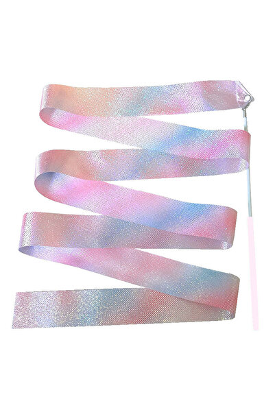 Choice شريط جمباز ملون متعدد الاستخدامات وردي 4 م 2/4 م شريط جمباز إيقاعي ضلع...