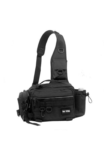 Choice black Hunting Shoulder Backpack,Sling Fishing Tackle Bag Outdoor Fishing Storage Pack