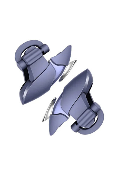 Choice أزرار تحكم ألعاب الهاتف المحمول من ستاندرد بلو شارك، قطعتان، بأربعة أصابع، مناسبة للعبة ببجي، للتصويب وإطلاق النار، L1R1، مصنوعة من مادة ABS.