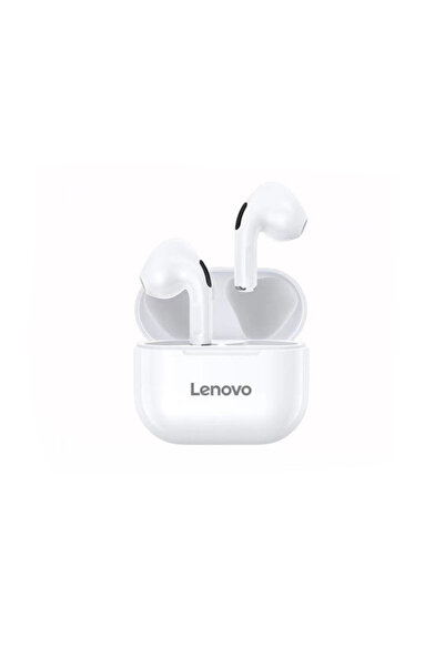 LENOVO سماعات أذن لاسلكية جديدة من نوع LP40 باللون الأبيض، بتقنية بلوتوث TWS، مع تحكم باللمس، وخاصية تقليل الضوضاء...