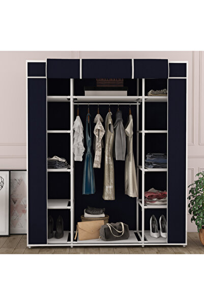 Imperial Star Bez Dolap Plastik Profilli 12 Raf 60cm Askılı Portatif Dolap La...