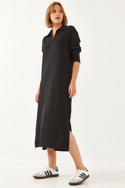 Bianco Lucci Γυναικείο υφασμάτινο φόρεμα Polo Neck Modal 60351087