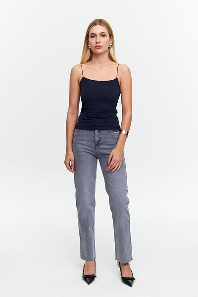 Tuba Butik Navy Blue Long Crop - Basic Rope Strap