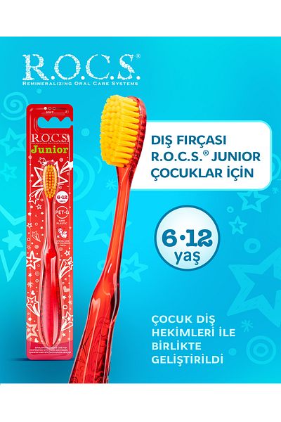 R.O.C.S. Children's Red Manual Toothbrush