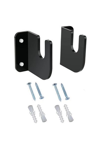 ALLOYSEED Black 1 Pairs Skateboard Wall Mount Acrylic Skate Board Wall Holder Display Rack Indoor Floating Ska