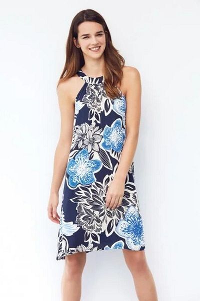 Catherine's Catherines 1014 - Rochie albastră cu imprimeu floral