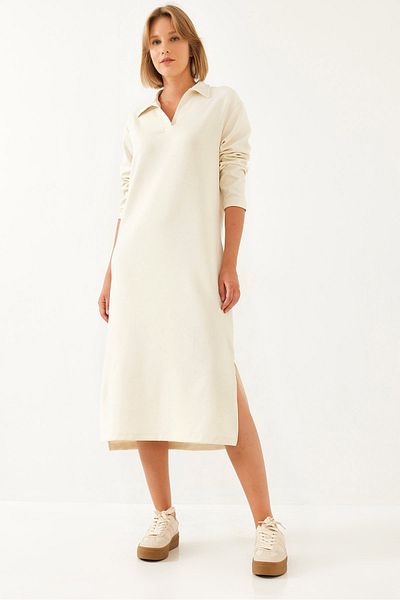Bianco Lucci Γυναικείο υφασμάτινο φόρεμα Polo Neck Modal 60351087