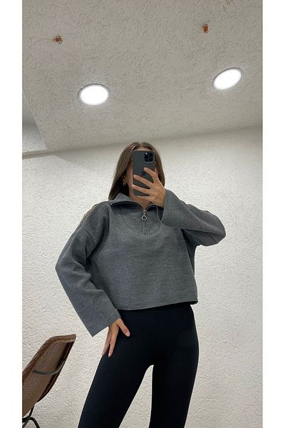 DENİKK Yudoowear, Oversize Crop πουλόβερ με φερμουάρ