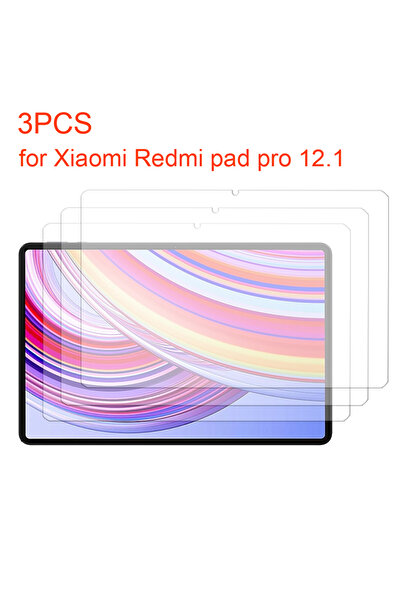 Choice واقي شاشة زجاجي ثلاثي القطع لجهاز Redmi Pad Pro 12.1 (إصدار 2024) مقاس 12.1 بوصة، مصنوع من زجاج مقوى لحماية الشاشة.